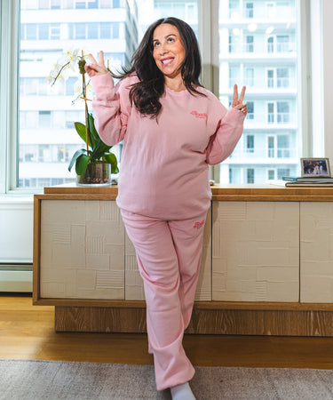 Logo Sweatpants Soft Pink